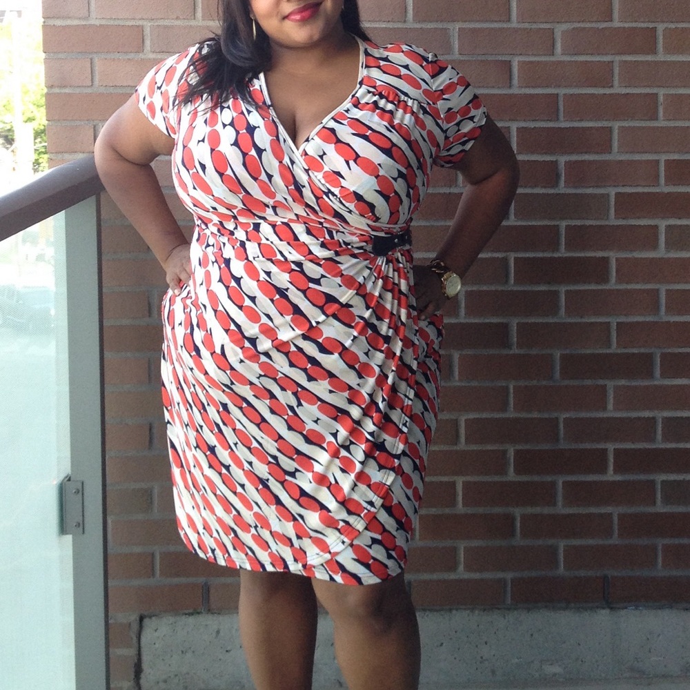 Patterned Wrap Dress